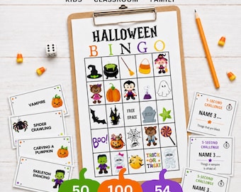 Printable Halloween Games Bundle for Kids: 20 Classroom and Family Party Activities
