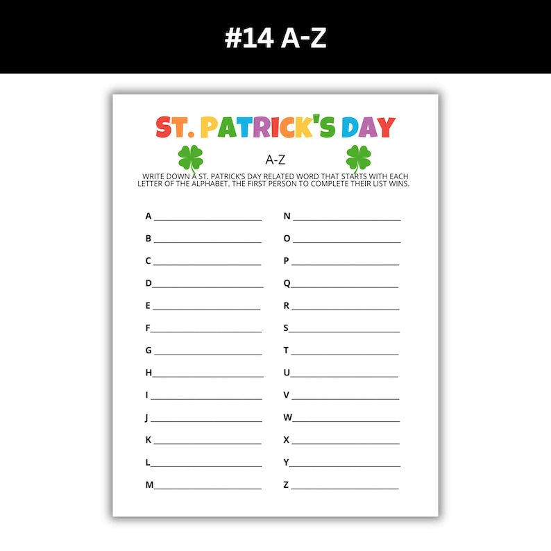 printable A-z.