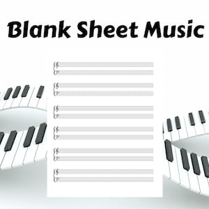 Blank Sheet Music | Downloadable Staff Paper for Music Lessons and Music Students | Manuscript Paper