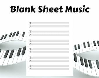 Blank Sheet Music | Downloadable Staff Paper for Music Lessons and Music Students | Manuscript Paper