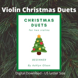 Easy Violin Duets for Christmas | Sheet Music for Beginner Violin | 2 Violins Sheet Music