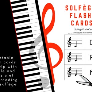 Cartes Flash Solfège | Cartes Flash imprimables pour apprendre à lire la musique et les syllabes du solfège | Syllabes Ti et Si