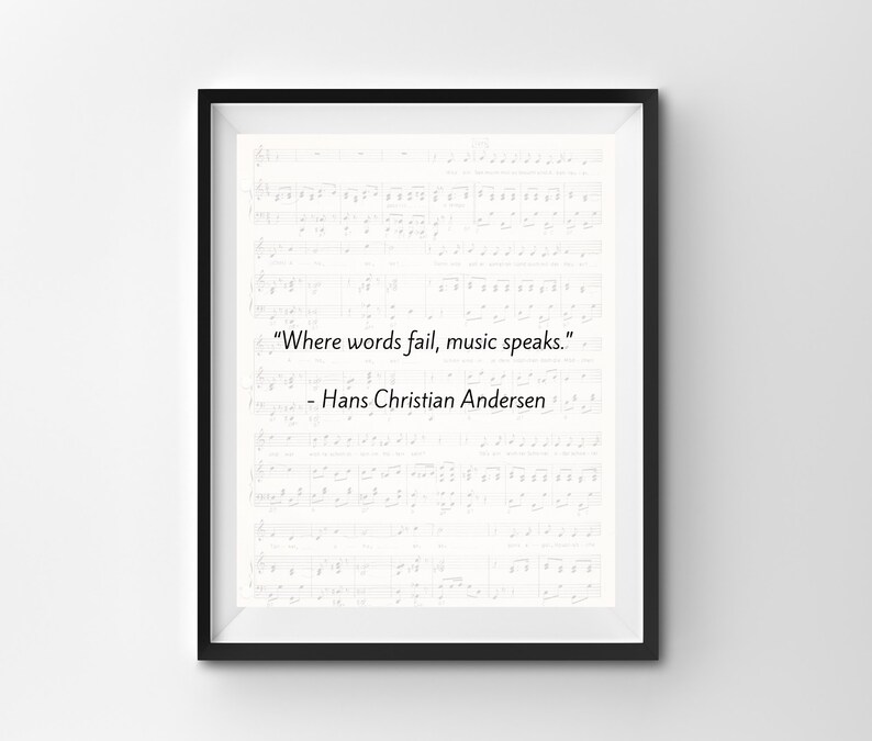 Music Quote Printable Musician Wall Art Gift for Musician, Music ...