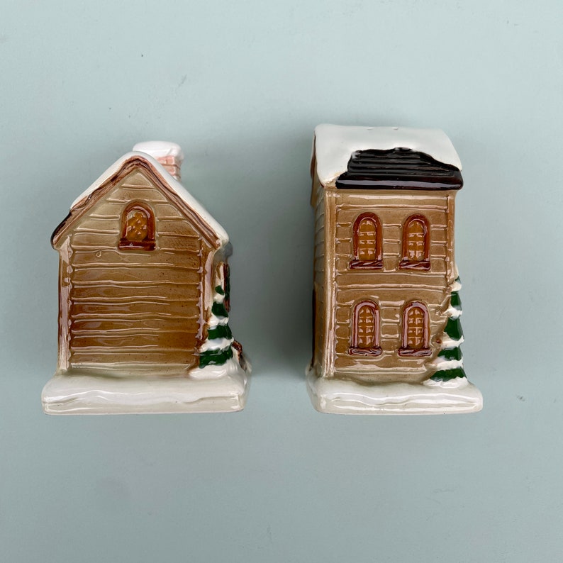Set Vintage Otagiri Ceramic Salt & Pepper Shakers Cottages Etsy