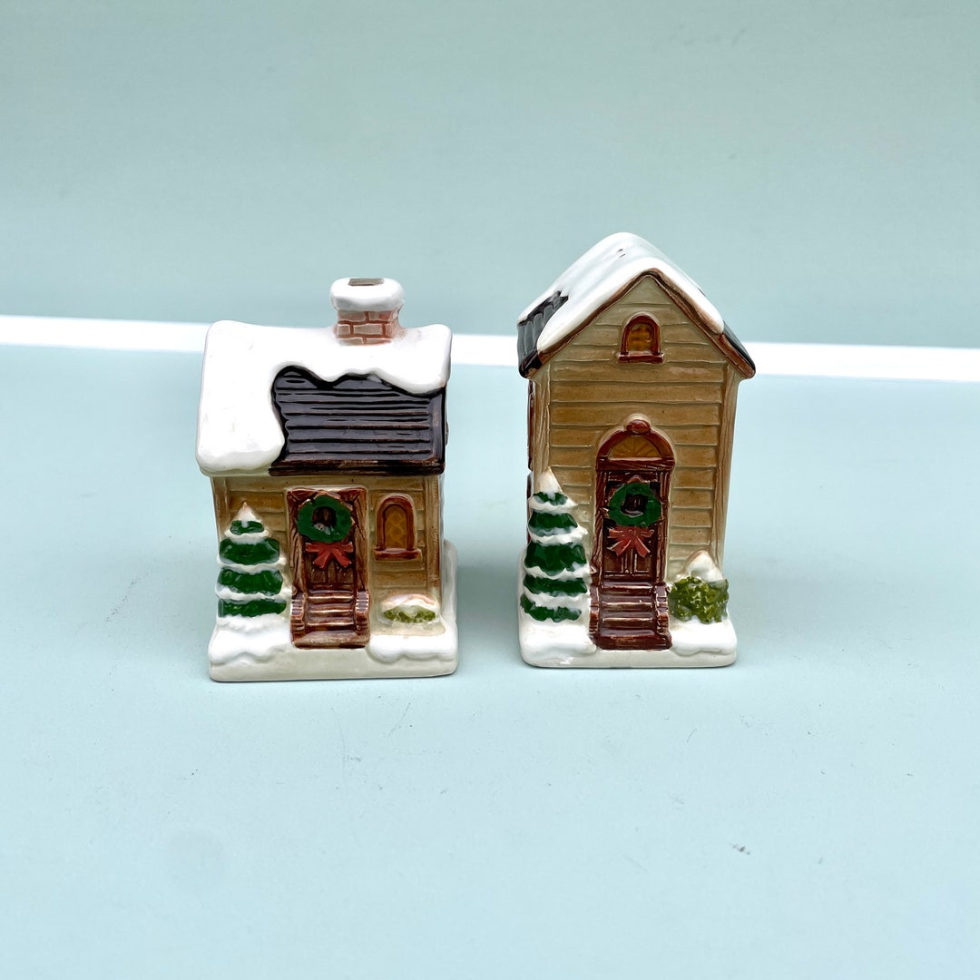 Set Vintage Otagiri Ceramic Salt & Pepper Shakers Cottages Etsy