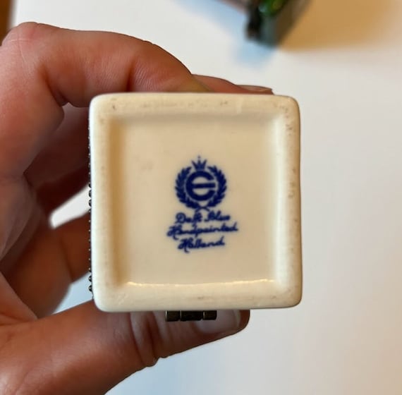Set of Two Vintage Ceramic Trinket Boxes — Delft … - image 6