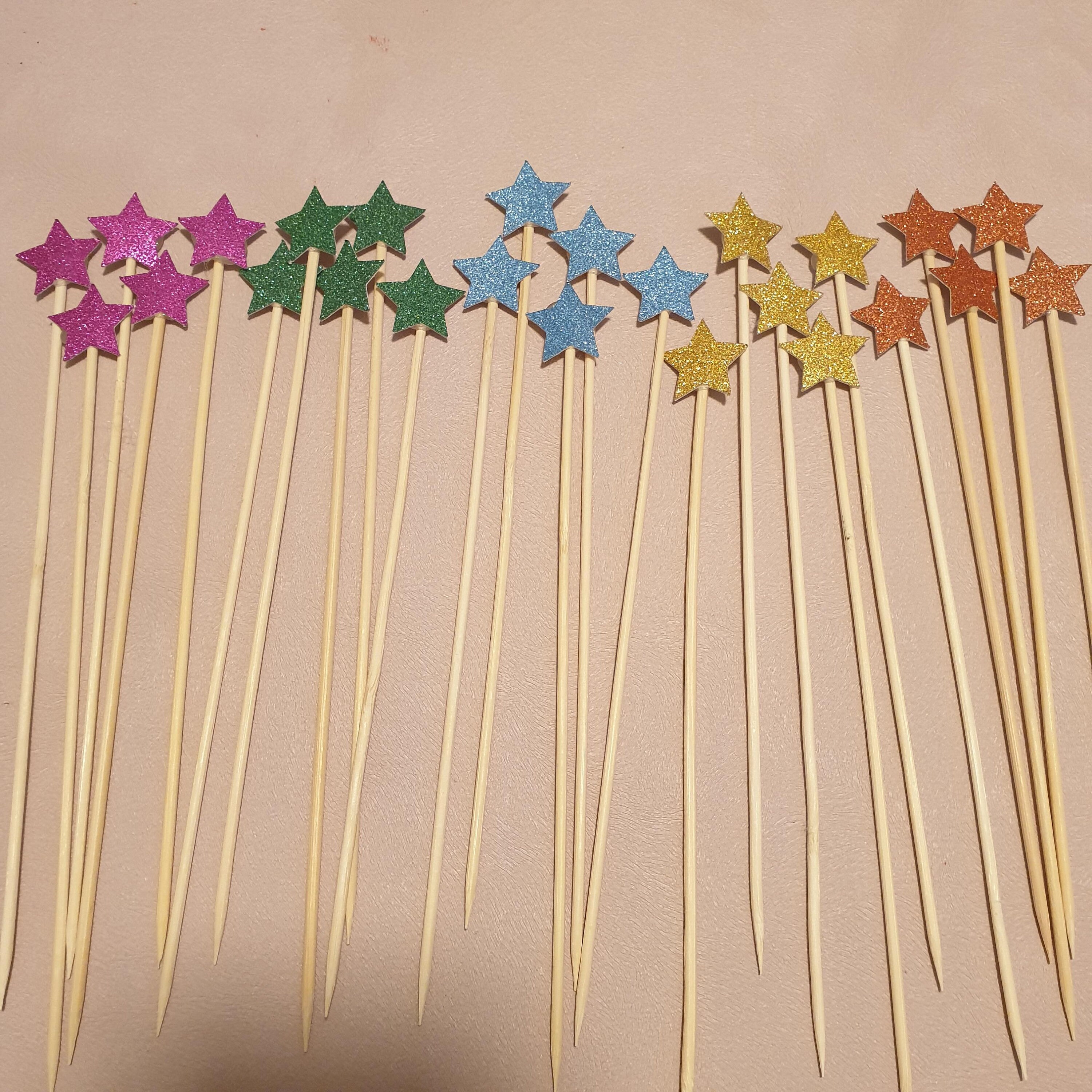 Glitter Star Drink Stir Sticks Cocktail Party Swizzle Sticks Etsy