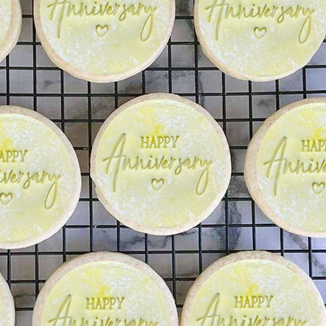 Personalised Anniversary Sugar Cookies Wedding Anniversary Etsy