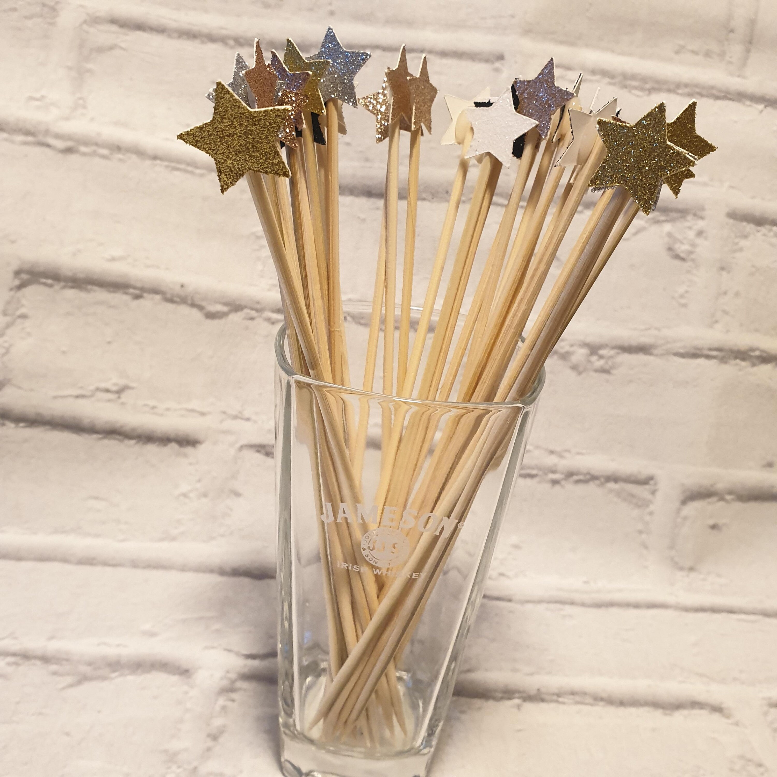 Glitter Star Drink Stir Sticks Cocktail Party Swizzle Sticks Etsy