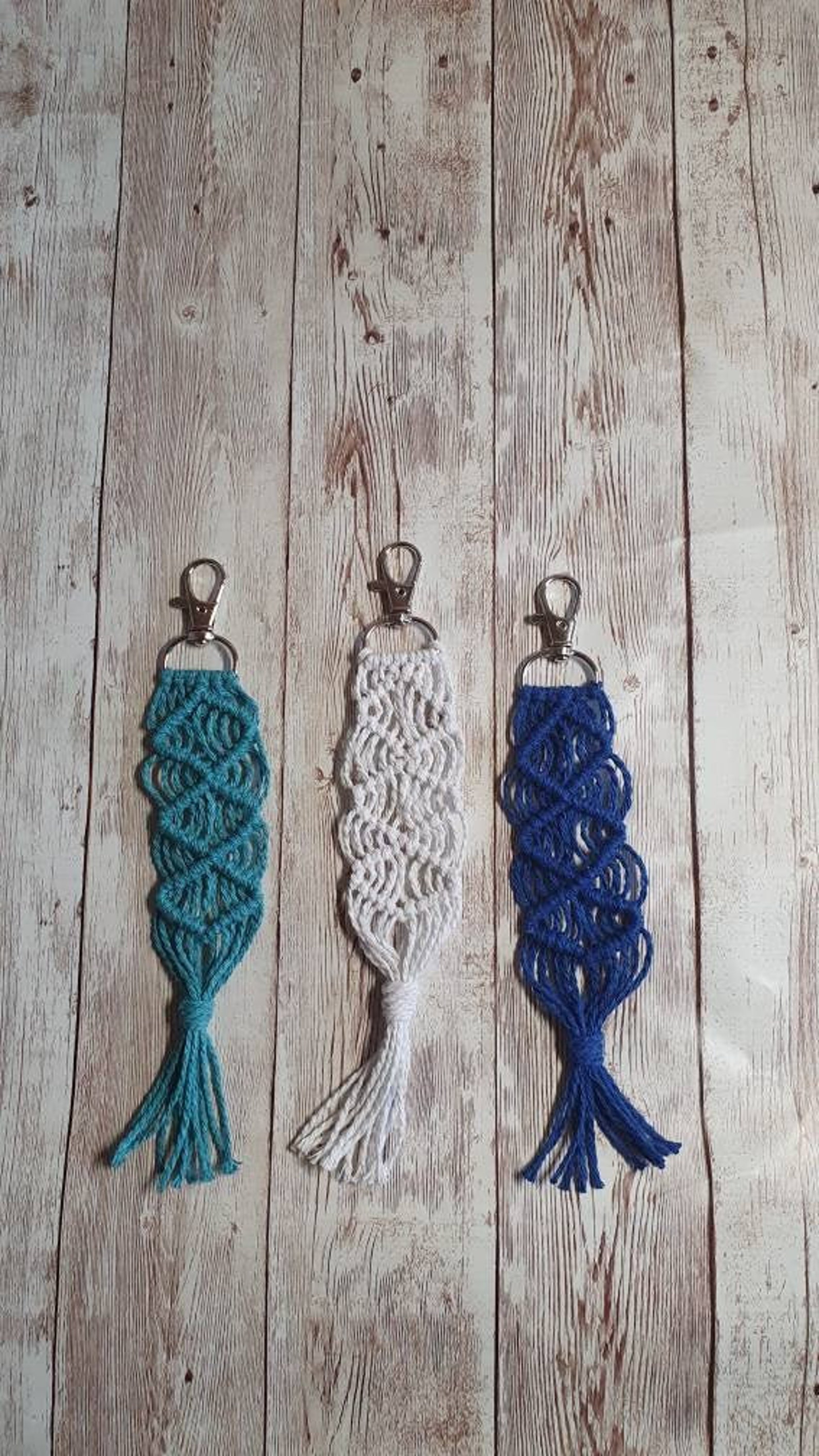 Handmade macramé Bag charms macrame key charms keyrings Etsy
