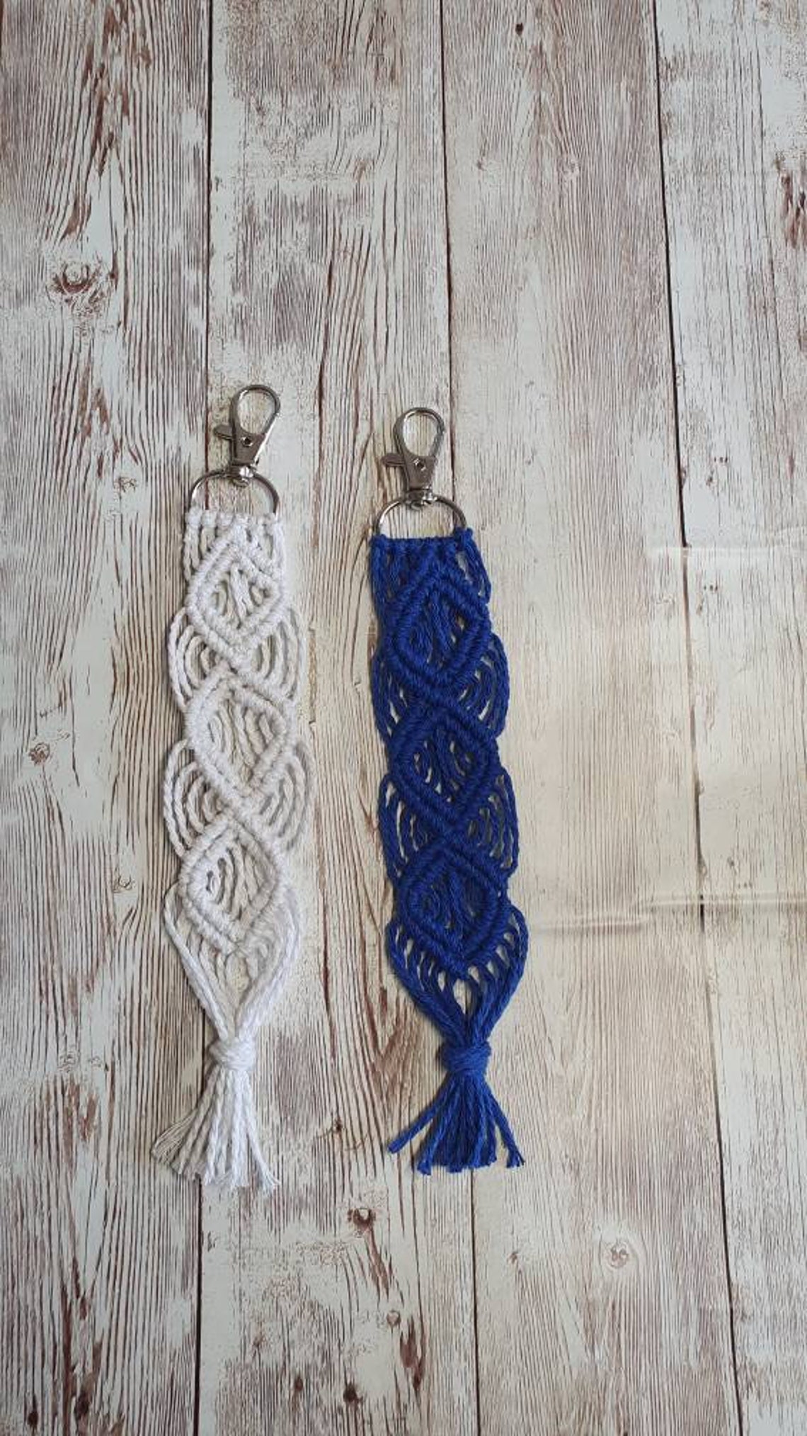 Handmade macramé Bag charm inspired by Celtic knot designs Etsy