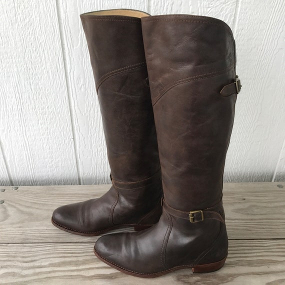 Frye Dorado Knee-High Riding Womens Brown Leather… - image 1