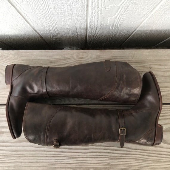 Frye Dorado Knee-High Riding Womens Brown Leather… - image 4