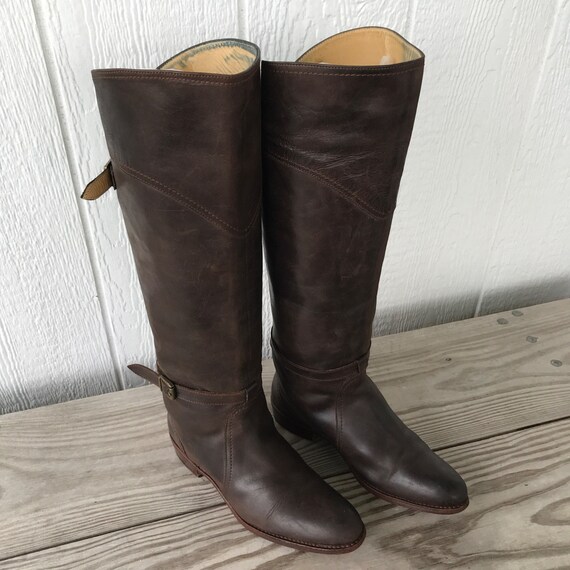 Frye Dorado Knee-High Riding Womens Brown Leather… - image 2