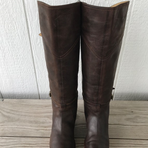 Frye Dorado Knee-High Riding Womens Brown Leather… - image 9