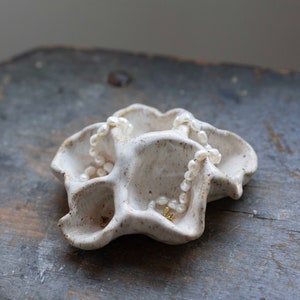 Ceramic Coral Jewelry Holder | Abstract Coral Sculpture | Seaside Decor | Speckled Stoneware | Unique Functional Pottery | Coral No. 21