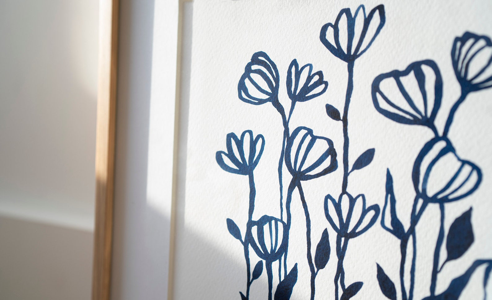 Black and White Simple Flower Painting Modern Flower Painting Floral