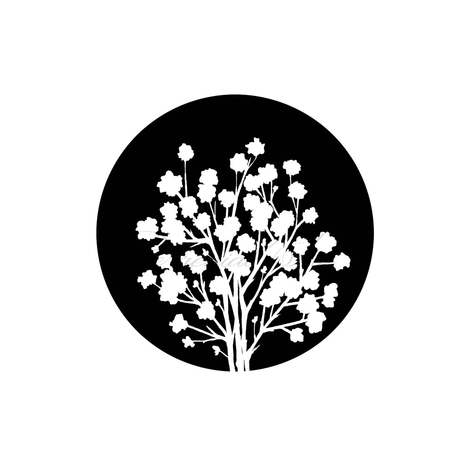 Baby's Breath Silhouette Illustration Minimal Floral | Etsy