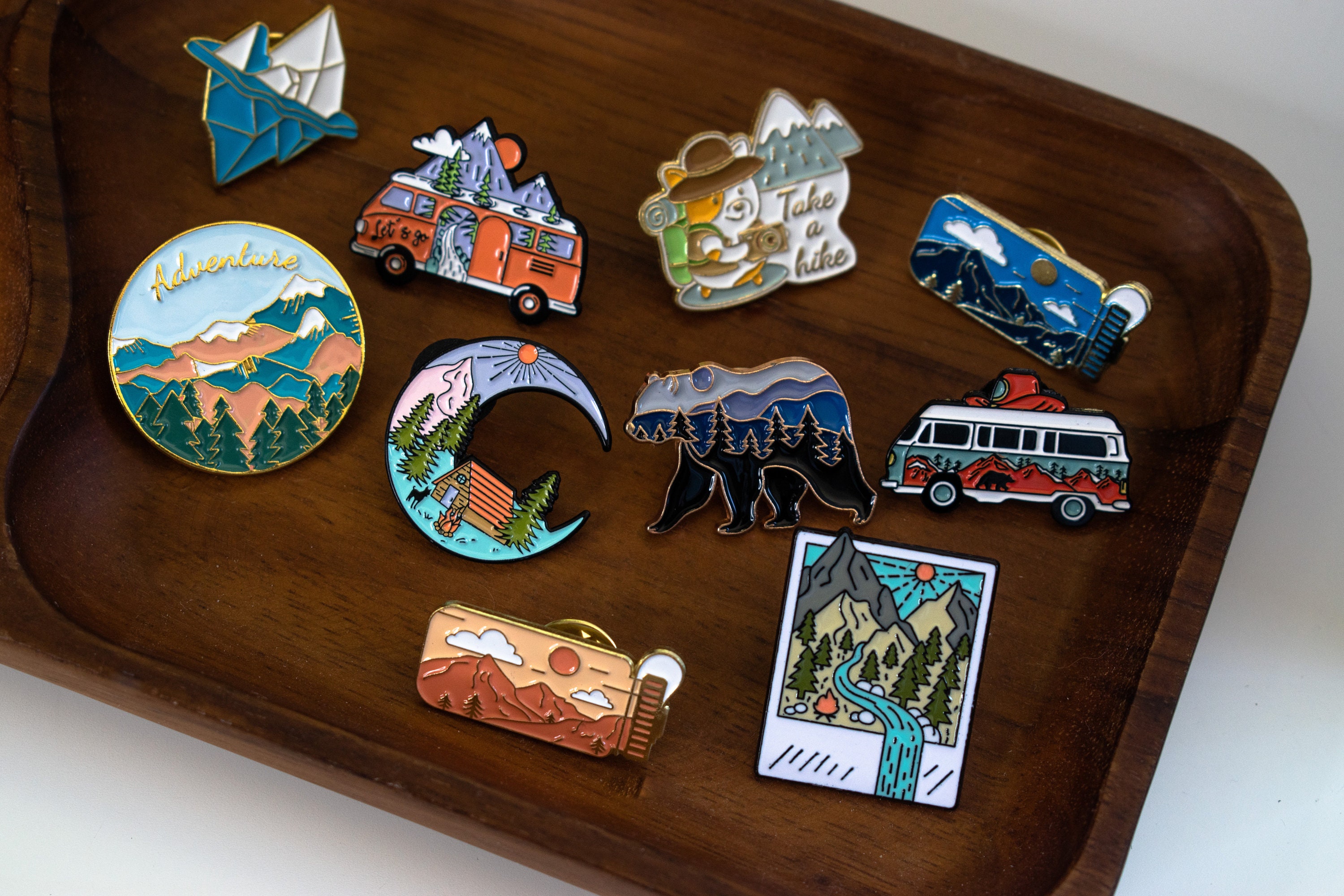 Bear Soft Enamel Pin Adventure Hiking Pin wildlife Etsy