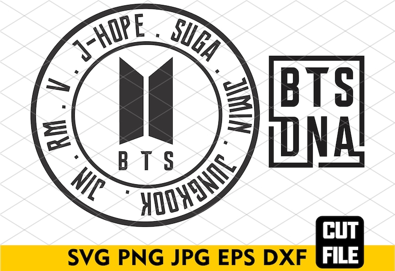 BTS Logo Svg cut file outline clipart png easy cut Cricut | Etsy