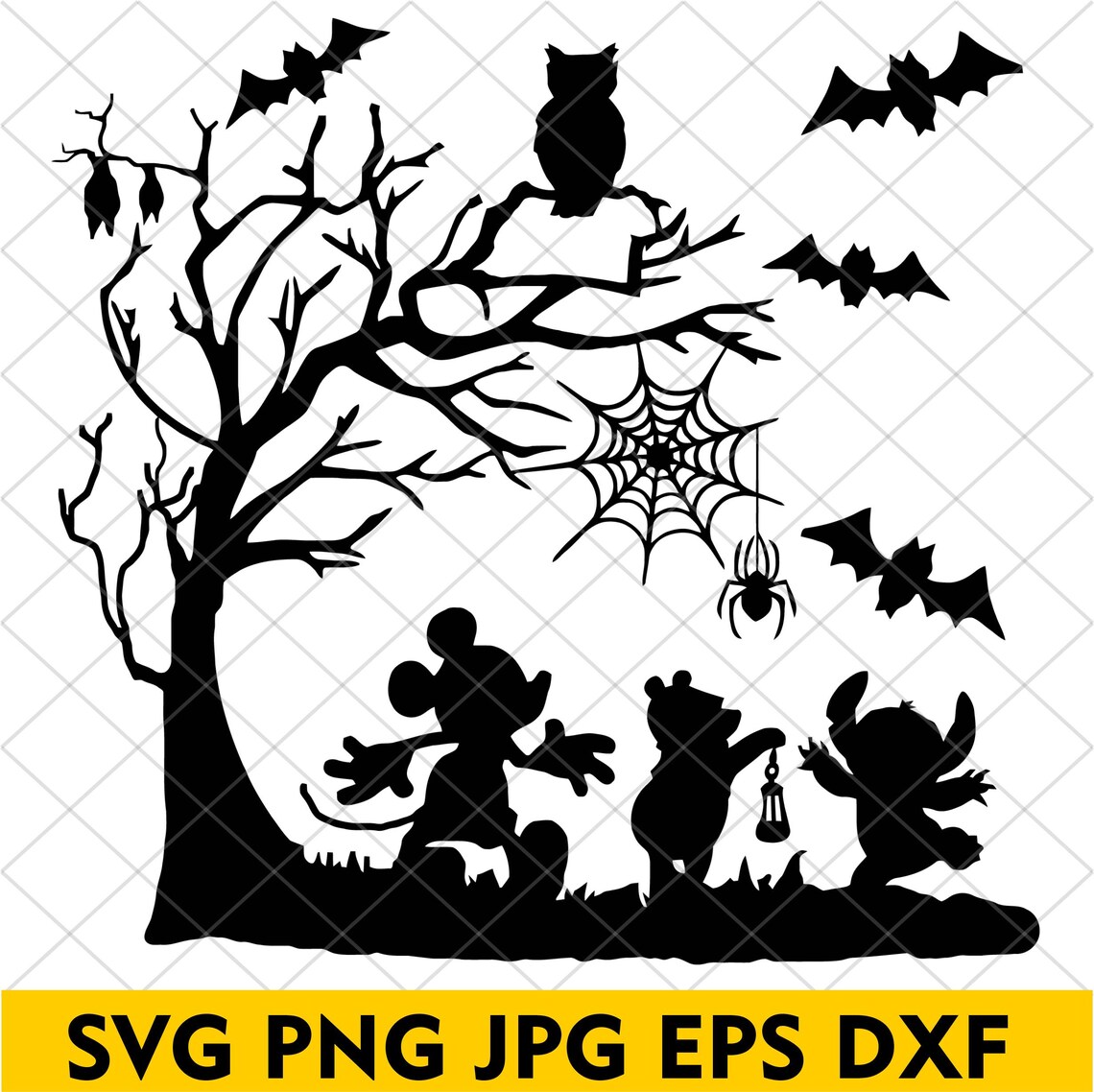 Halloween Disney Silhouette Svg Halloween Disney Svg Mickey | Etsy
