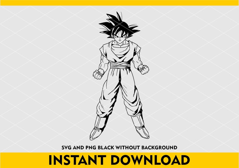 Download Goku Dragon Ball Inspired SVG Layered by Color Cut File ...