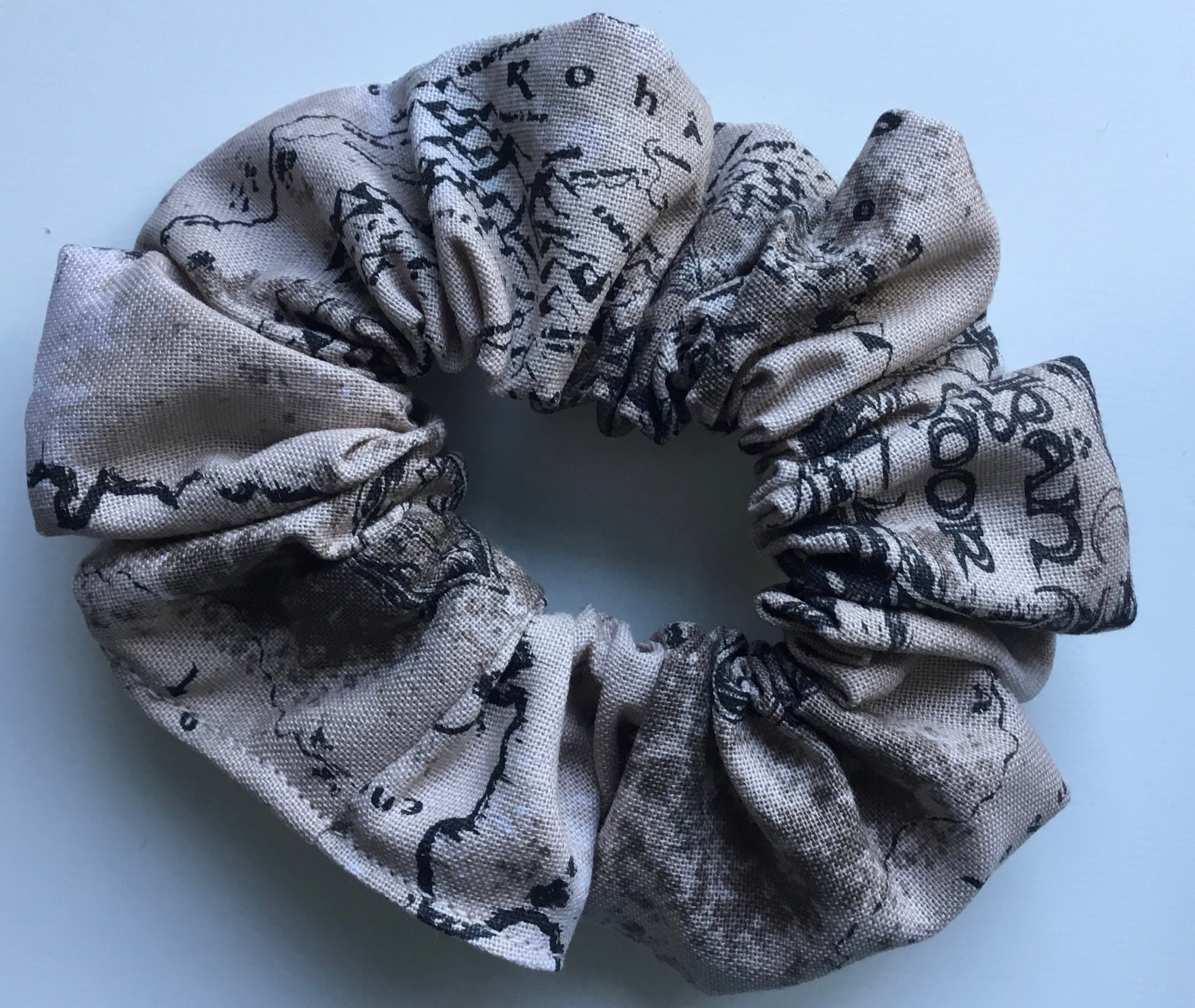 Lord of the Rings- Middle Earth Map / Icons Scrunchy - Etsy