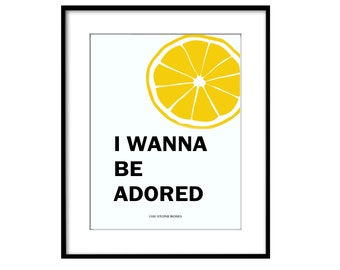 The Stone Roses Poster I Wanna Be Adored - Print Inspired By The Lyrics & Artwork From The Manchester Band