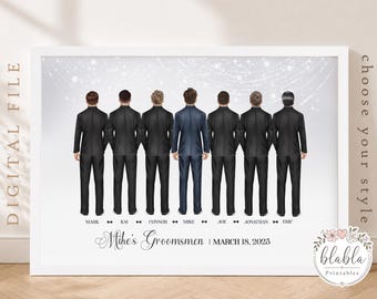 Personalised Best Man Gift | Custom Groomsman Print | Wedding Thank You | Best Man Proposal | Groomsmen Gift | Wedding Keepsake DIGITAL FILE