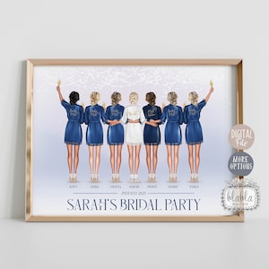 Personalized Bridesmaids Print: Bridal Party Gift (Digital File)