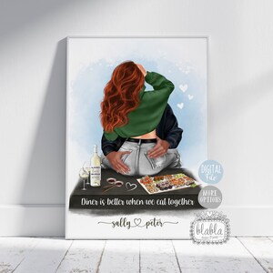 Paar personalisiertes Geschenk, Valentinstag Geschenk für ihn, Fast Food Liebhaber, Jahrestag Geschenk, Valentinstag Geschenk für sie, Paar Geschenk, digitale Datei