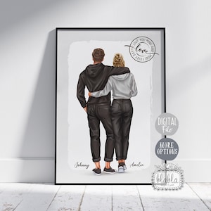Paar personalisierte Geschenk, Valentinstag Geschenk, Jahrestag Geschenk, Freund Geschenk, Freundin Mann Geschenk, Paar Geschenk, digitale Datei