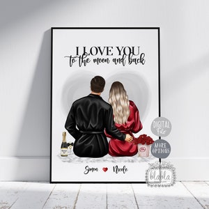 Paar personalisierte Geschenk, Valentinstag Geschenk, Valentinstag Geschenk, Freund Geschenk, Freundin Mann Geschenk, Paar Geschenk, Liebe, Digitale Datei