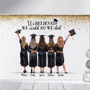 Custom Personalised Graduation, Best Friends gift , College Graduation Gift ,School University Gift for Her Bestie, We Did It, Digital File
