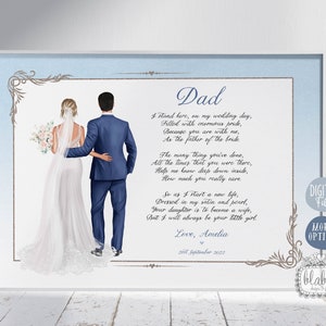 Regalo per il padre della sposa, regalo di nozze, ricordo di nozze, regalo per i genitori della sposa, file digitale per padre e figlia