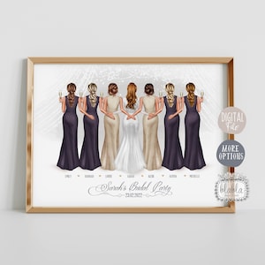 Personalized Bridesmaid Print: Bridal Party Gift (Digital File)