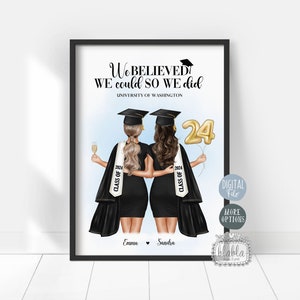 Graduation Gift For Her Custom Gift, Best Friends Graduation, Unique College Graduation Gift ,High School University Graduation Digital File