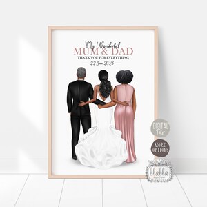 Cadeau de mariage africain personnalisé, cadeau du père de la mariée, mariage personnalisé des parents, poème de mariage, cadeau de la mère de la mariée, fichier numérique