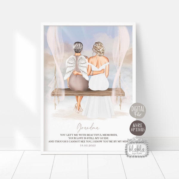 Grandma Memorial Gift, In Loving Memory Wedding Print, Nana Memorial Personalised Gift, Remembrance Wedding sign, Digital File