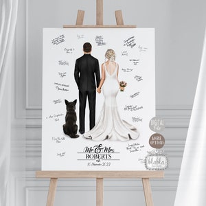 Personalisiertes Gästebuch Alternative, personalisiertes Hochzeitsgeschenk für Paare, Tierhochzeitsdruck, Geschenk Braut und Bräutigam, Digitale Datei