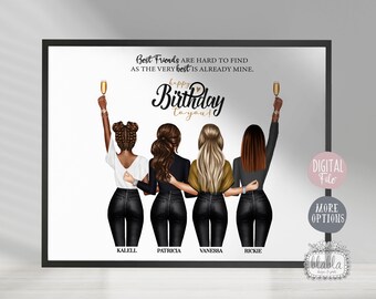 Birthday Gift, Friend Gift, Friend Birthday Gift, Best Friend Gift, Friend Gift, Friend Wall Art, 21, 25,30 Birthday Gift, Personalised Gift