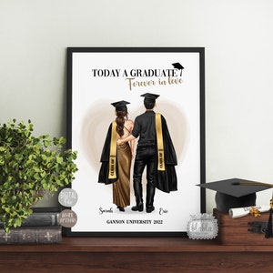 Aangepaste gepersonaliseerde afstuderen, paar beste vrienden cadeau, unieke College graduatiegift, School Universiteit cadeau voor vriend digitaal bestand