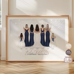 Personalized Bridal Party Print, Custom Bridesmaid Gift, Wedding Keepsake, Hen Party Digital Download
