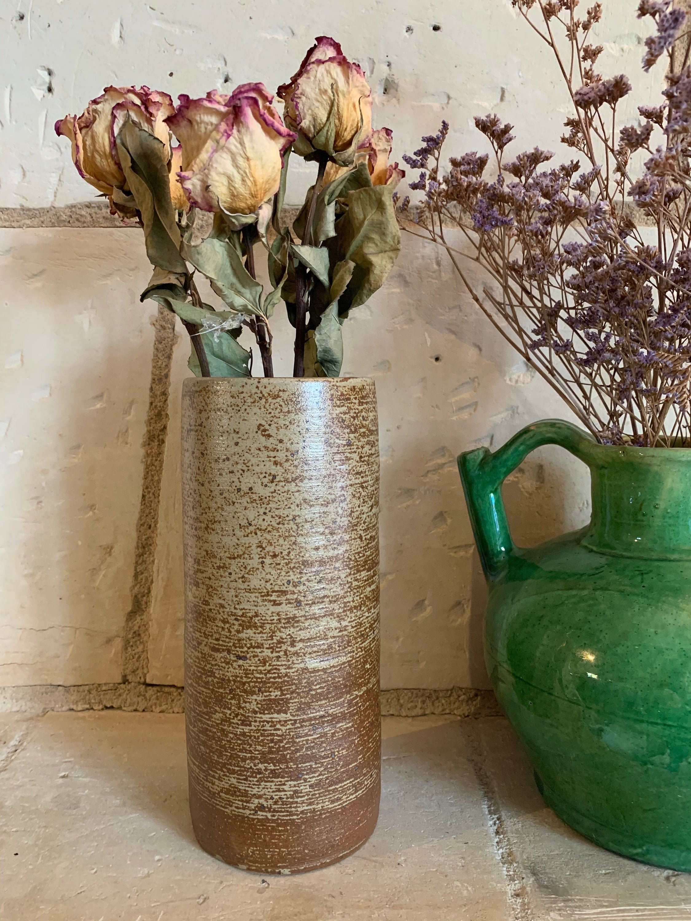 Vase Rétro en Terre Cuite