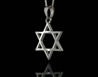 Star of David -Israeli necklace star of David -Israel jewelry - Jewish star jewelry - Men's Israeli necklace - Jewish jewelry - gift for him