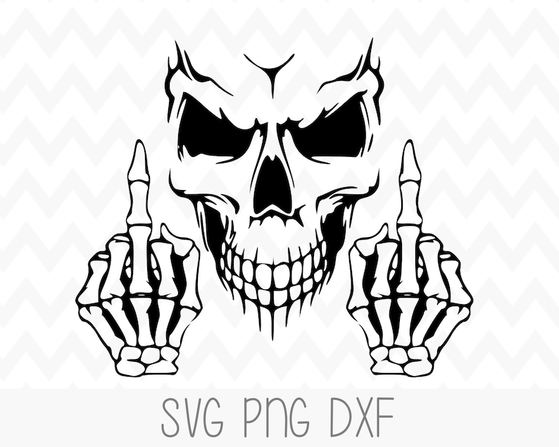 Download Middle Finger SVG Skeleton svg Skull svg For Cricut | Etsy