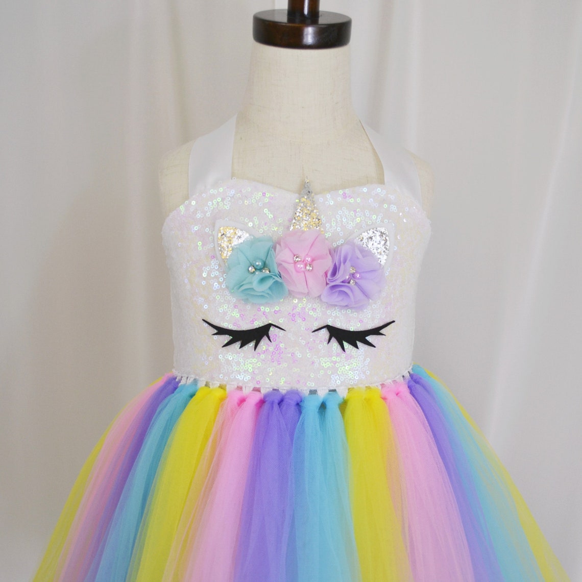 Unicorn Pastel Pattern Print Dress