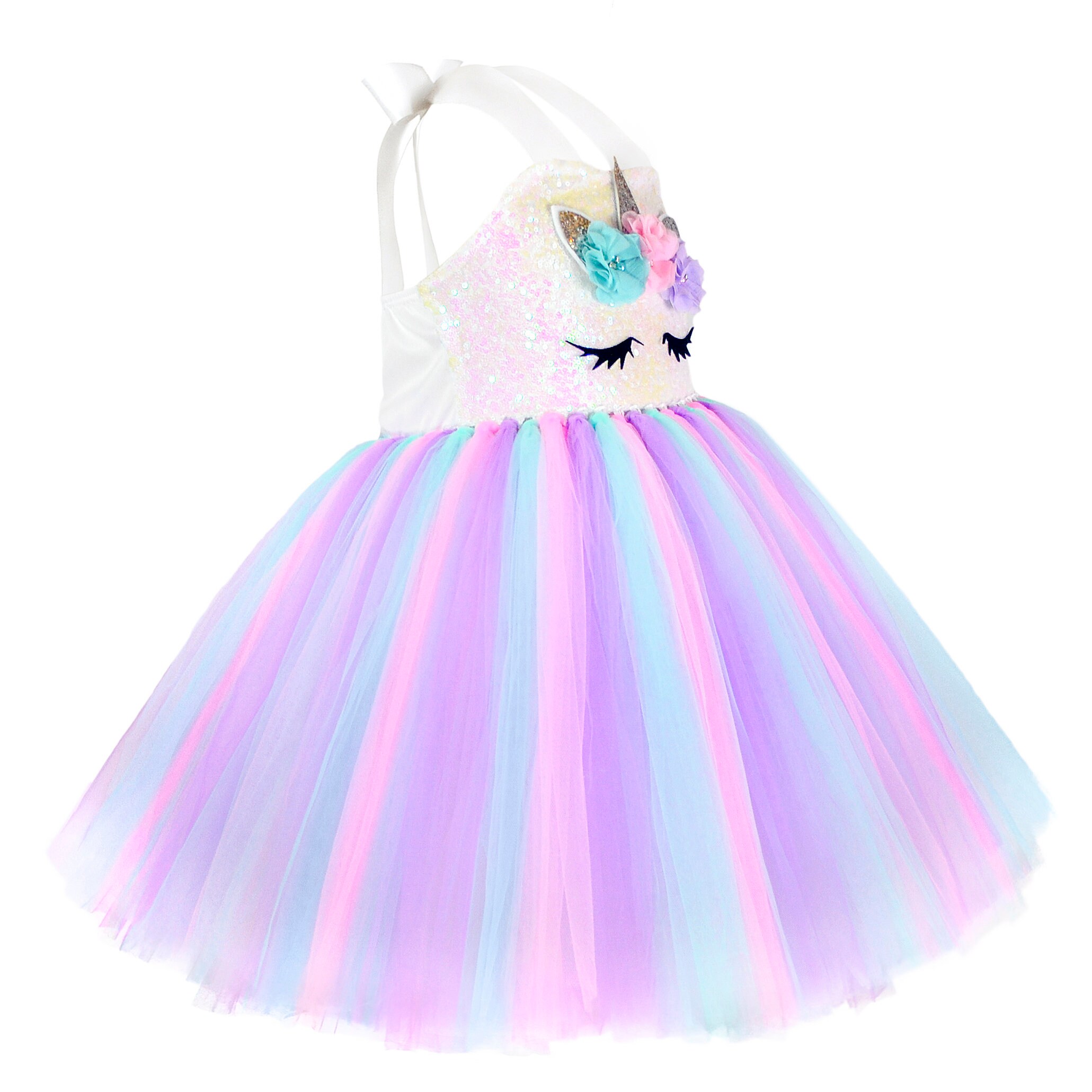 Girls 'cotton Candy' Unicorn Dress Set TRIPLE Layer - Etsy