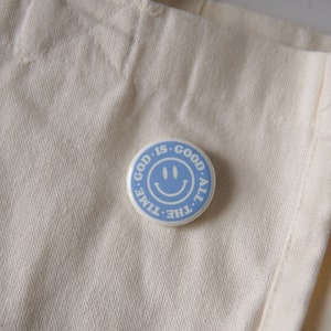 Two** God is Good Button Pins, Pinback Buttons, Vintage Button Pins for Jackets and Bags, Retro Trendy Aesthetic