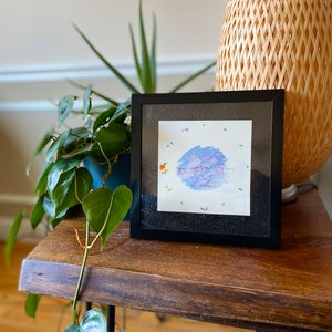 personalized watercolor natal chart - custom framed minimalist astrology birth chart art